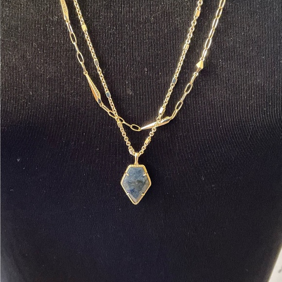 Kendra Scott Framed Tessa Multi Strand Necklace - NWT - Blue Lapis - Picture 6 of 14